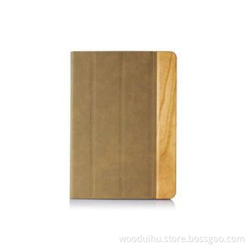 Foldable Kids iPad Air Leather Folio / Wood and Genuineh Le